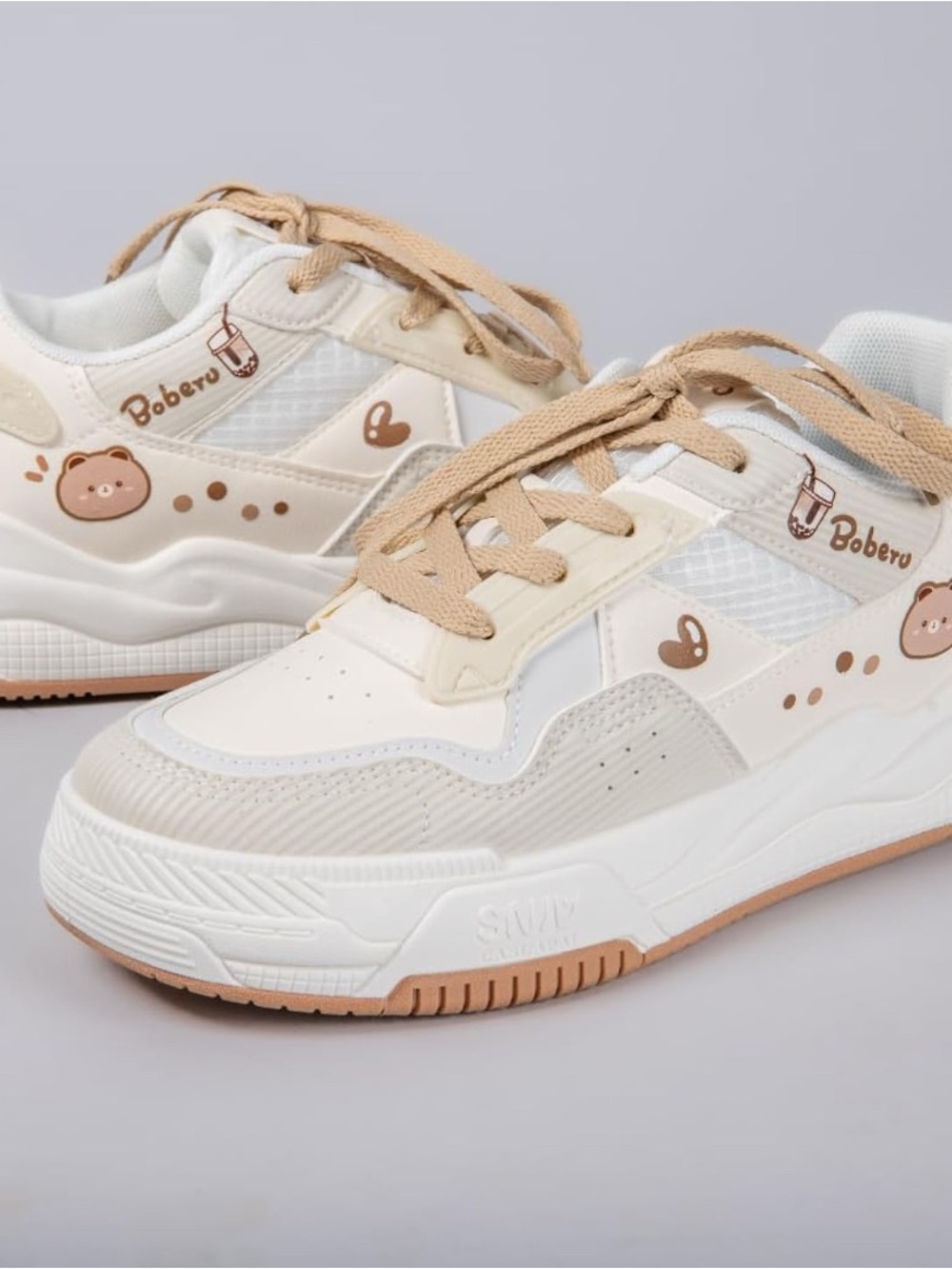 Chunky Cute Cream and White Sneakers